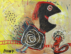 ArtBrut.com - Alexandra Huber - large bird, small worm"
