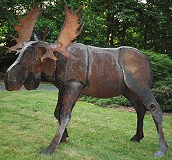 ArtBrut.com - Joe DeMarco sculpture  "recycled Moose"