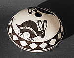 Delores Lewis (Lucy's daughter) Mimbres rabbit seed jar, 1980s